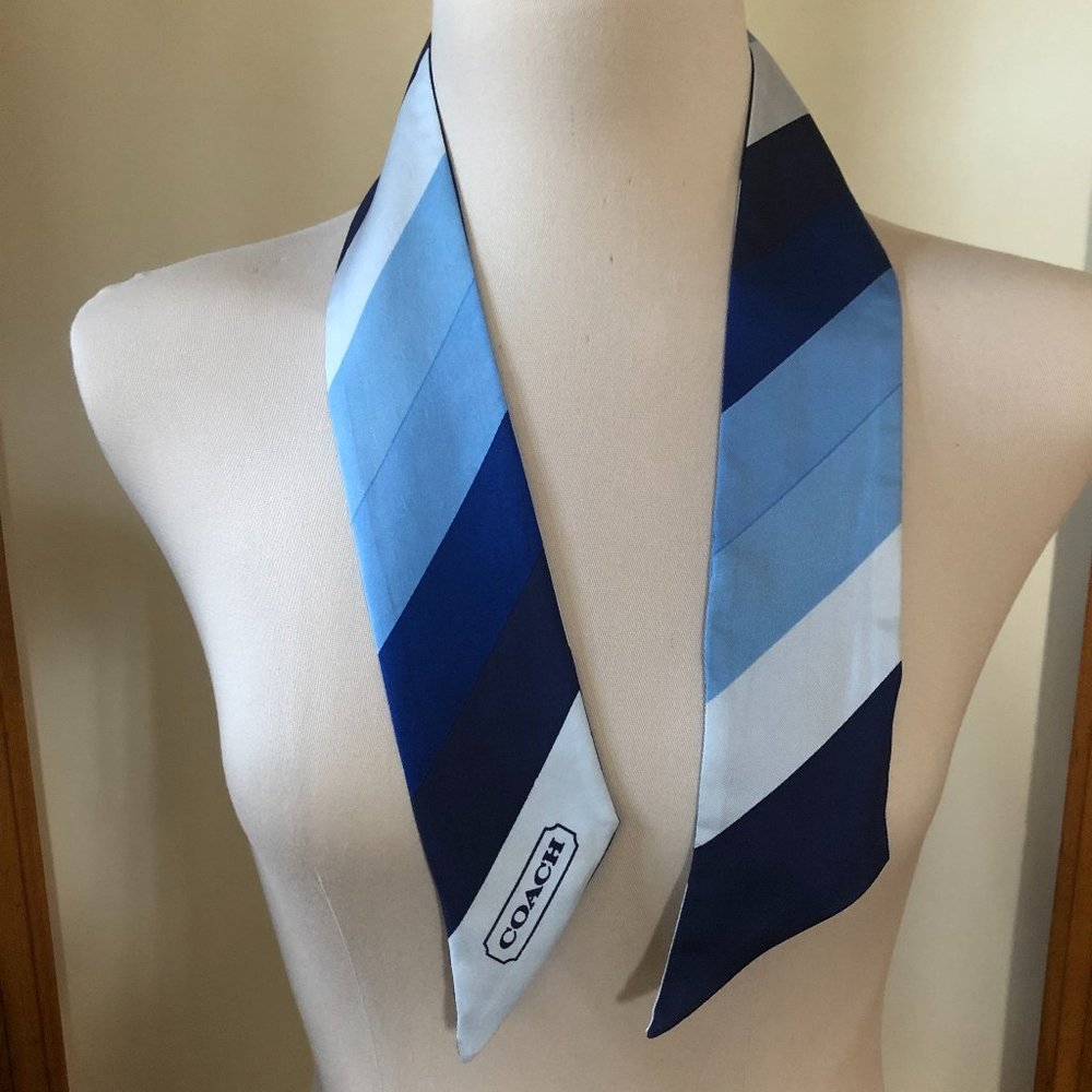 “Coach” Ponytail Scarf, 100% Silk.